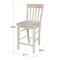 Whitewood Industries Solid Wood Caf Dining Stool - 24 in Seat Height S-6162 - alternate 8